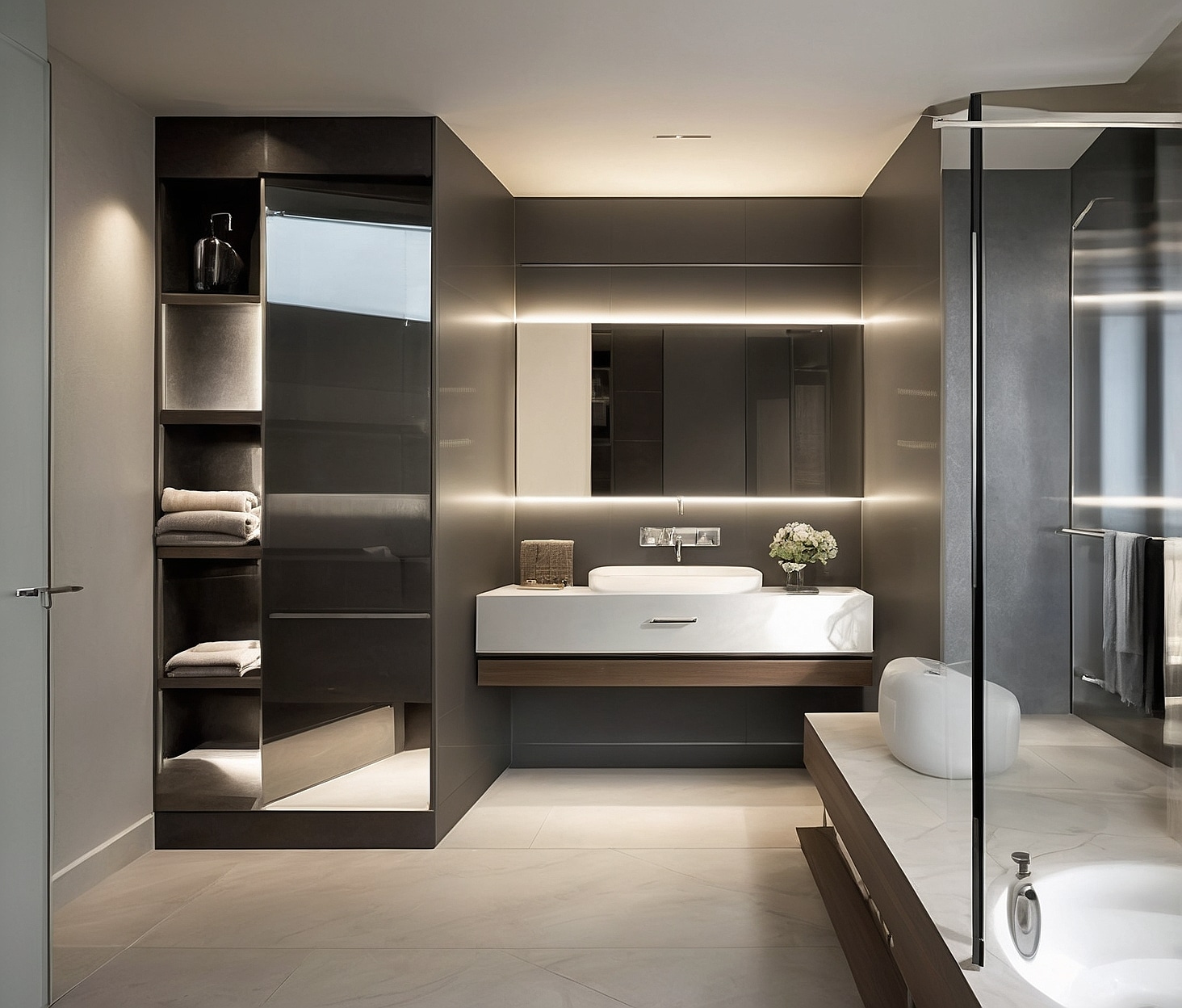 Espacios de baño modernos